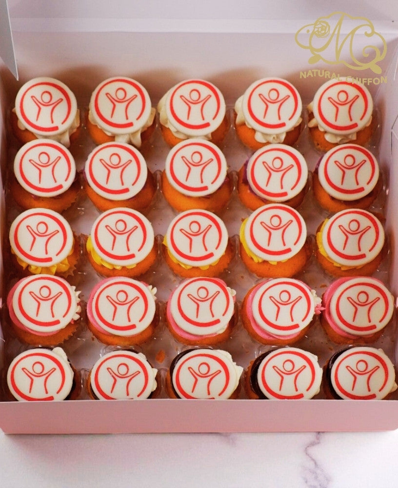 客人來圖圓形朱古力牌 Mini Cupcake Set｜3.5厘米平放款