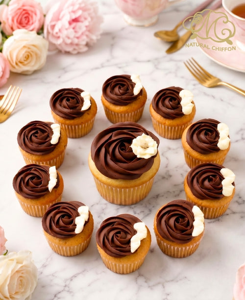 11枝玫瑰｜1大10小 Cupcake禮盒