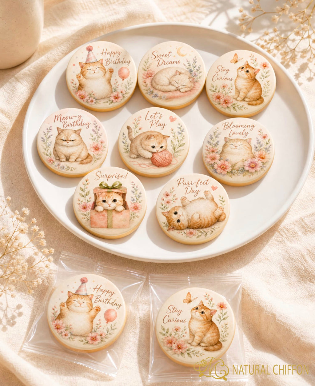 Cute Fat Cat Birthday｜可愛胖貓生日・即選即印