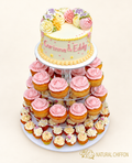 W054 1層韓花蛋糕 +20Cupcake +50Mini Cupcake Tower 