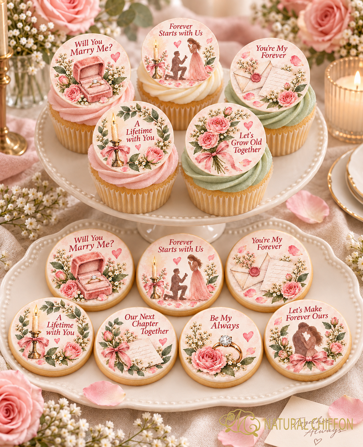 Will You Marry Me?｜曲奇與 Cupcake 甜點合集