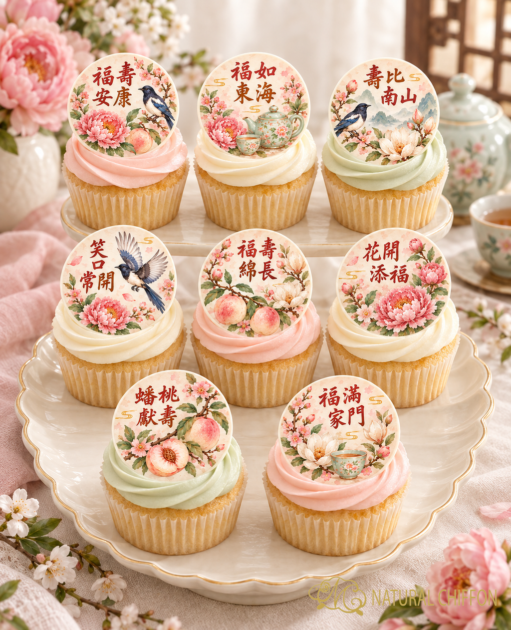 福壽花開｜Standard Cupcake 八款設計