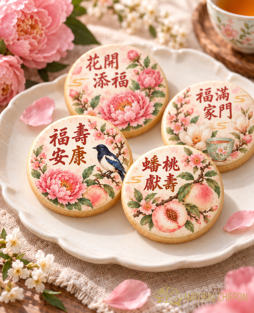 福壽花開｜印圖曲奇特寫