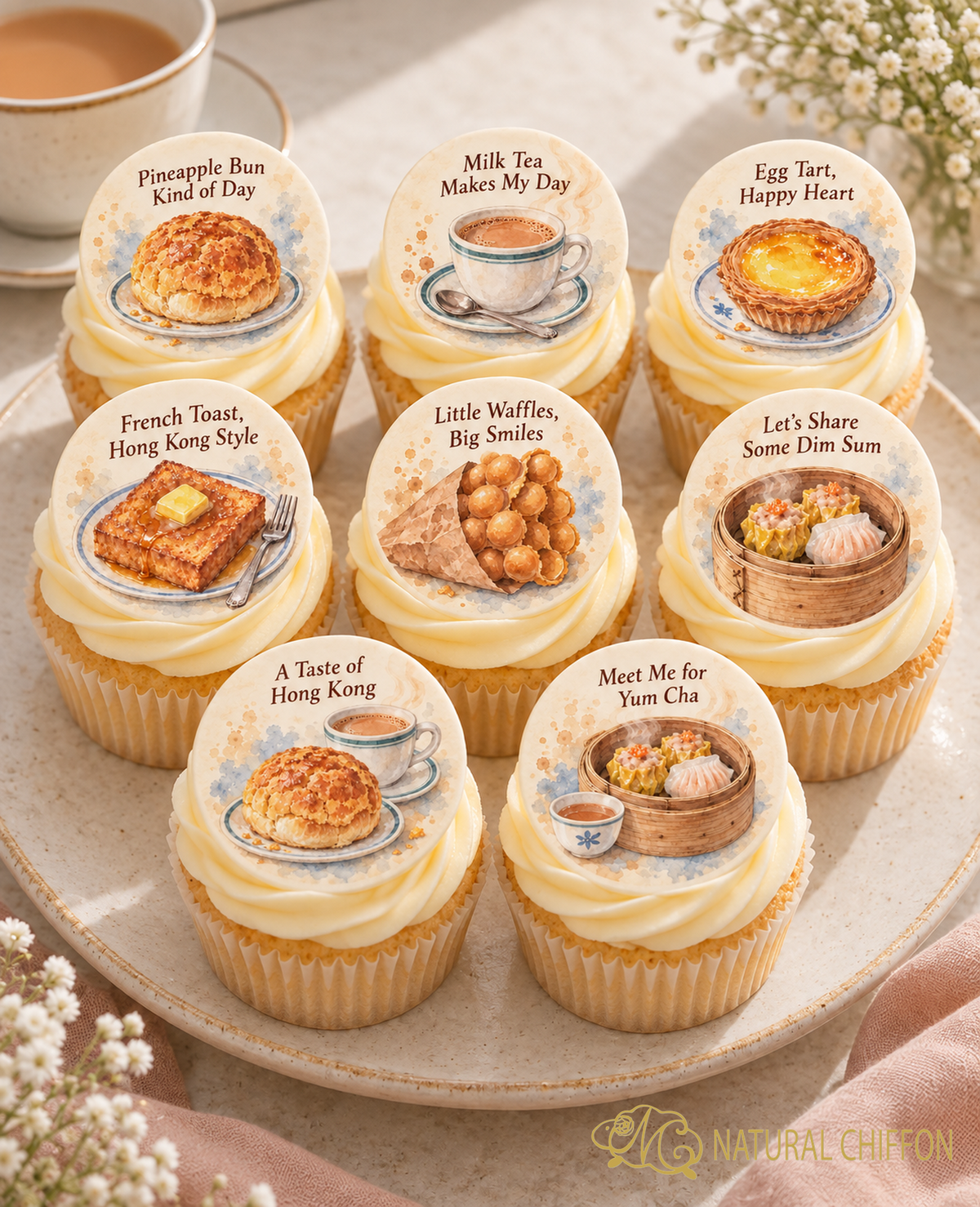 A Day at the Cha Chaan Teng｜Standard Cupcake 八款設計
