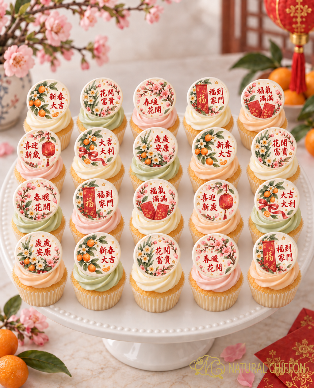 花開迎福｜Mini Cupcake 八款設計
