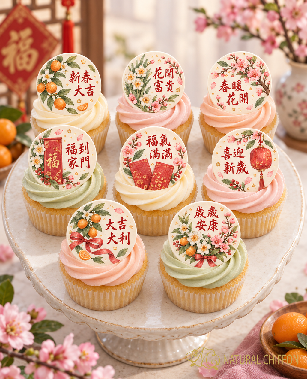 花開迎福｜Standard Cupcake 八款設計