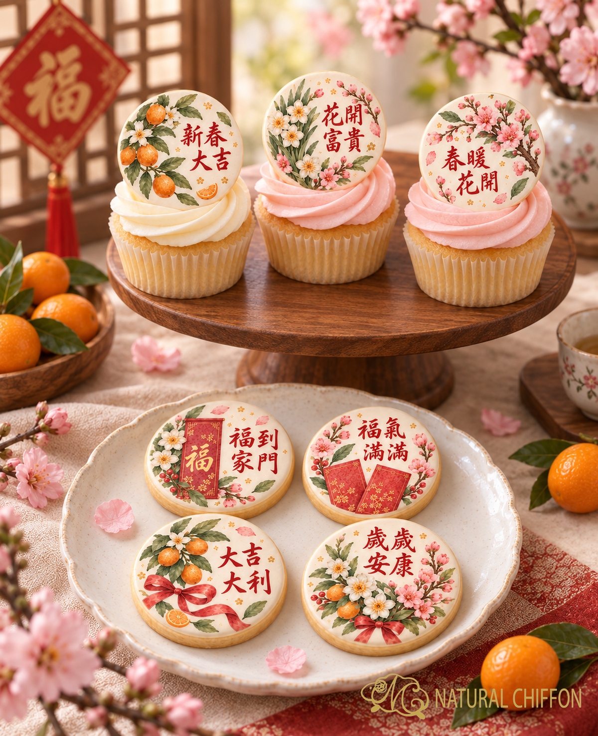 花開迎福｜曲奇與 Cupcake 甜點合集