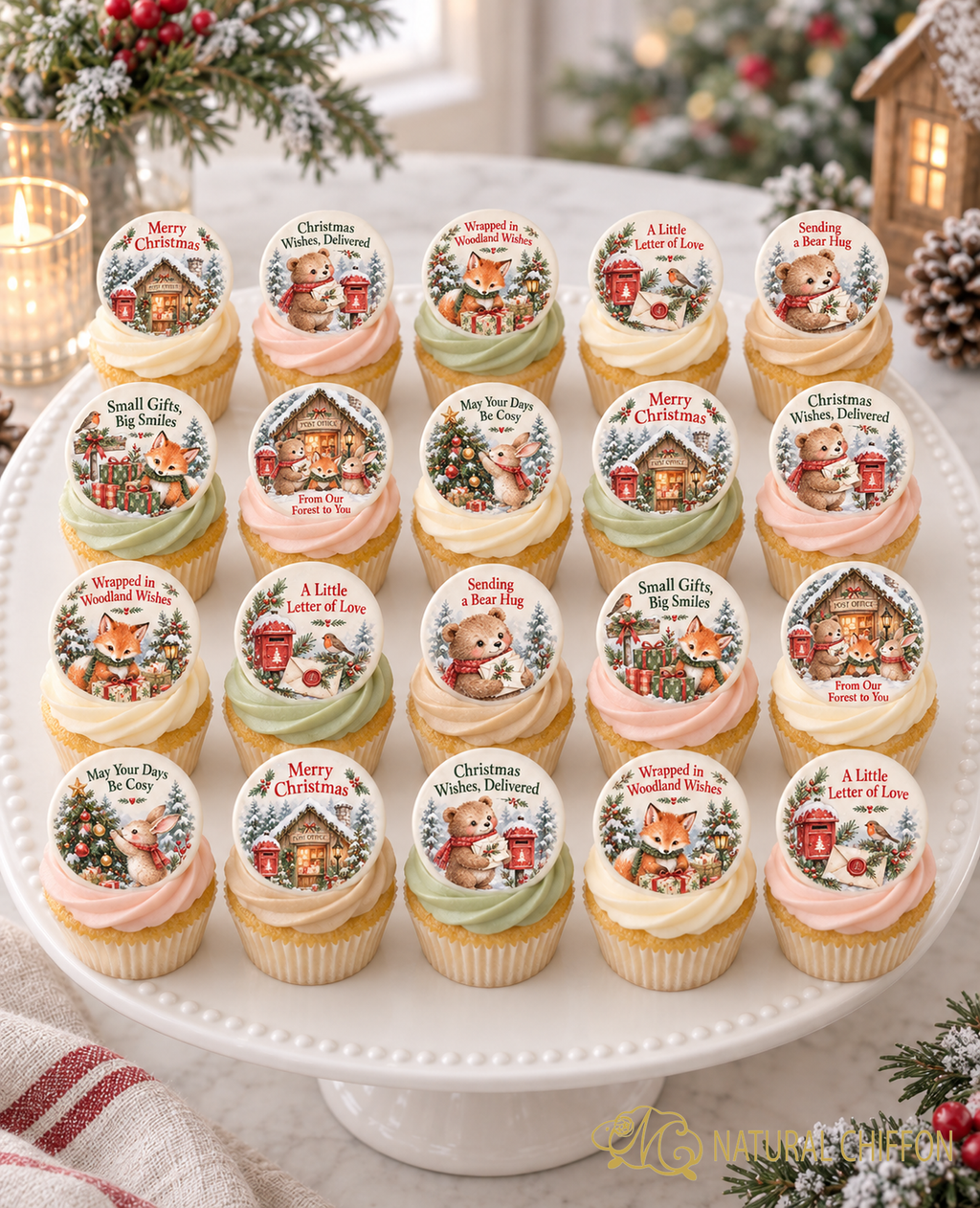 Forest Christmas Post Office｜Mini Cupcake 八款設計