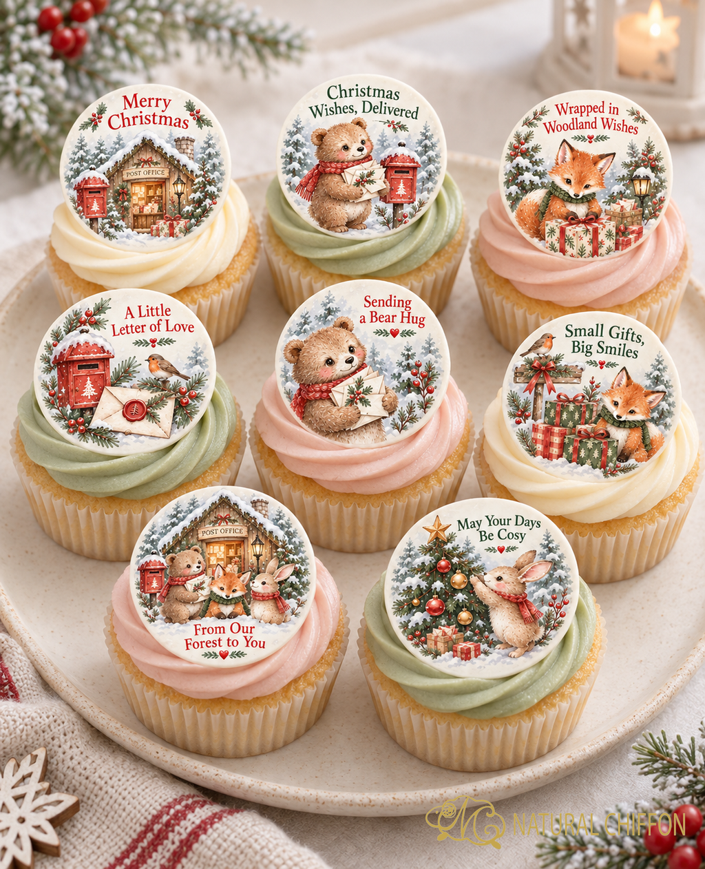 Forest Christmas Post Office｜Standard Cupcake 八款設計