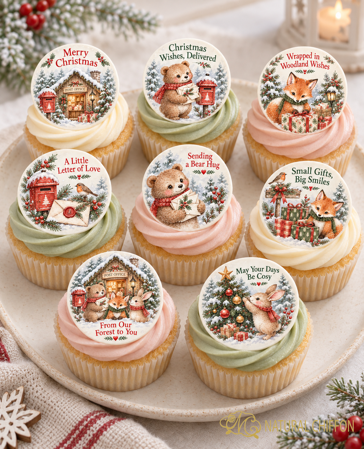 Forest Christmas Post Office｜Standard Cupcake 八款設計