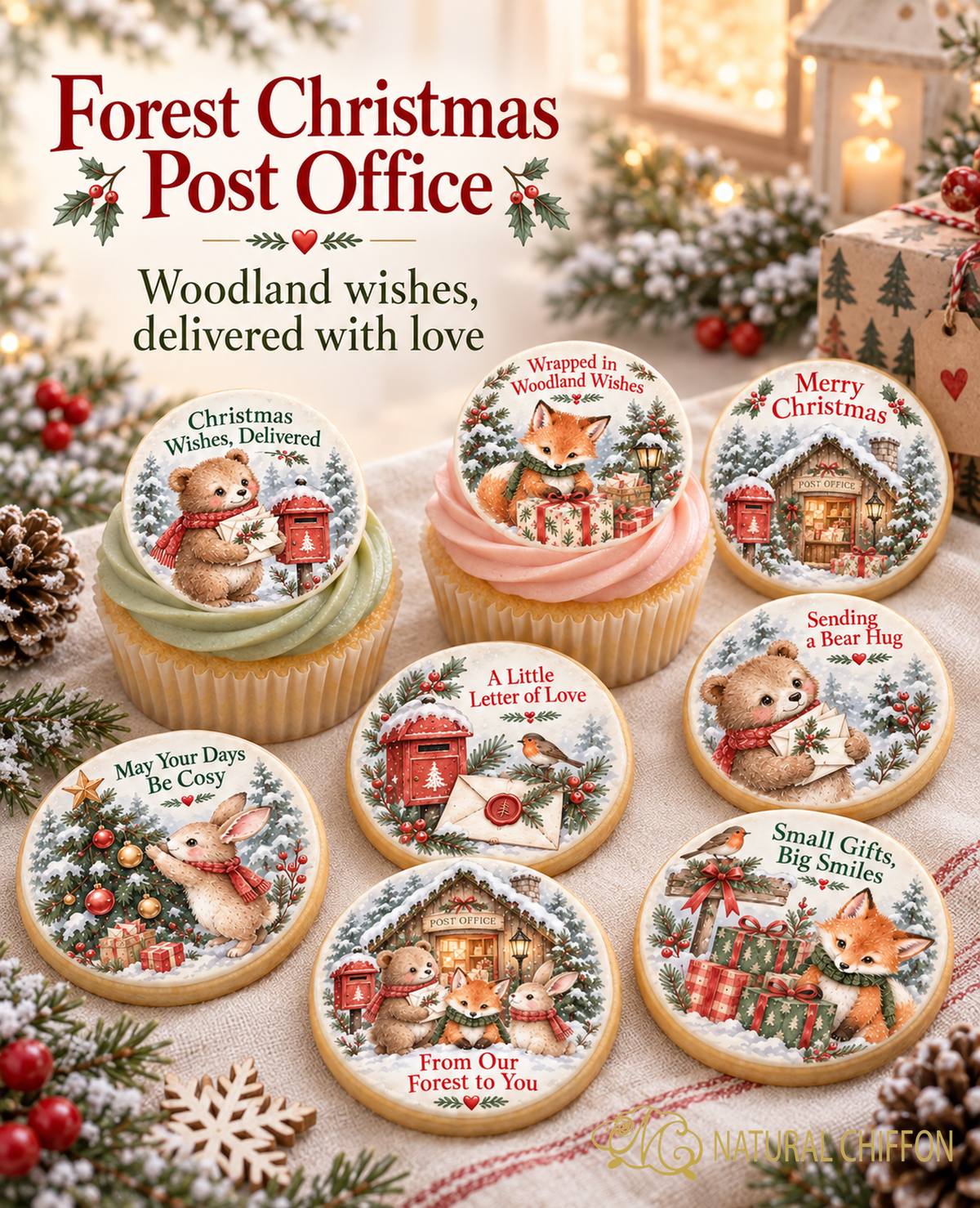 Forest Christmas Post Office｜甜點主題封面