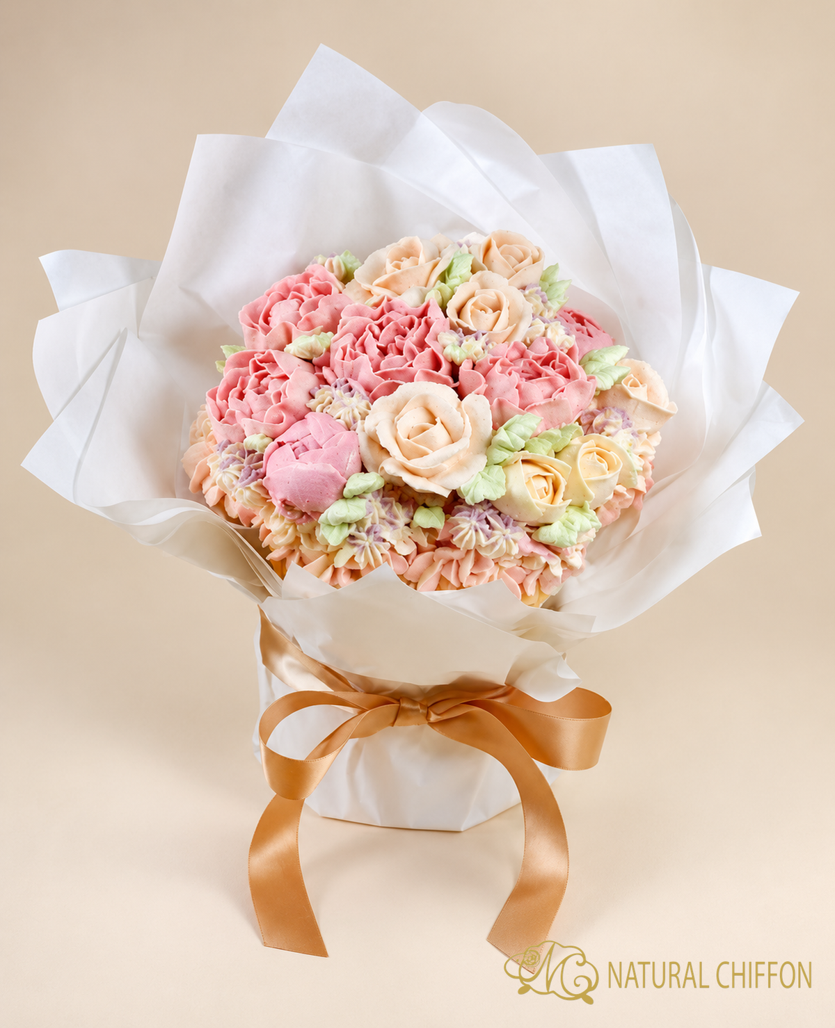 牡丹玫瑰 Cupcake花束｜7件裝