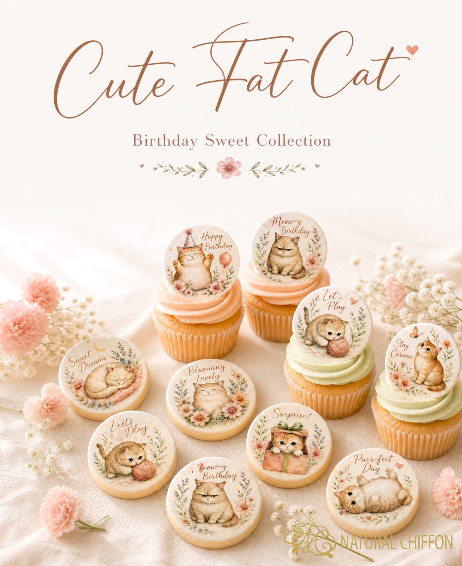 Cute Fat Cat Birthday