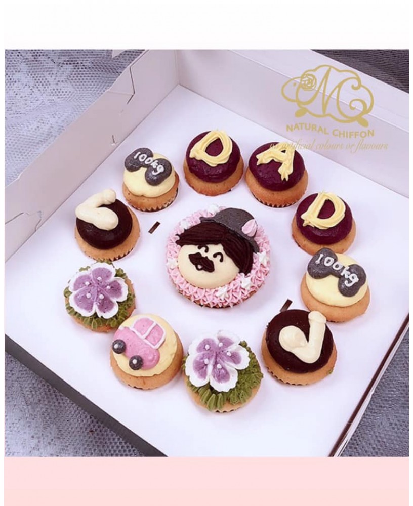 2019父親節1大10小Cupcake禮盒
