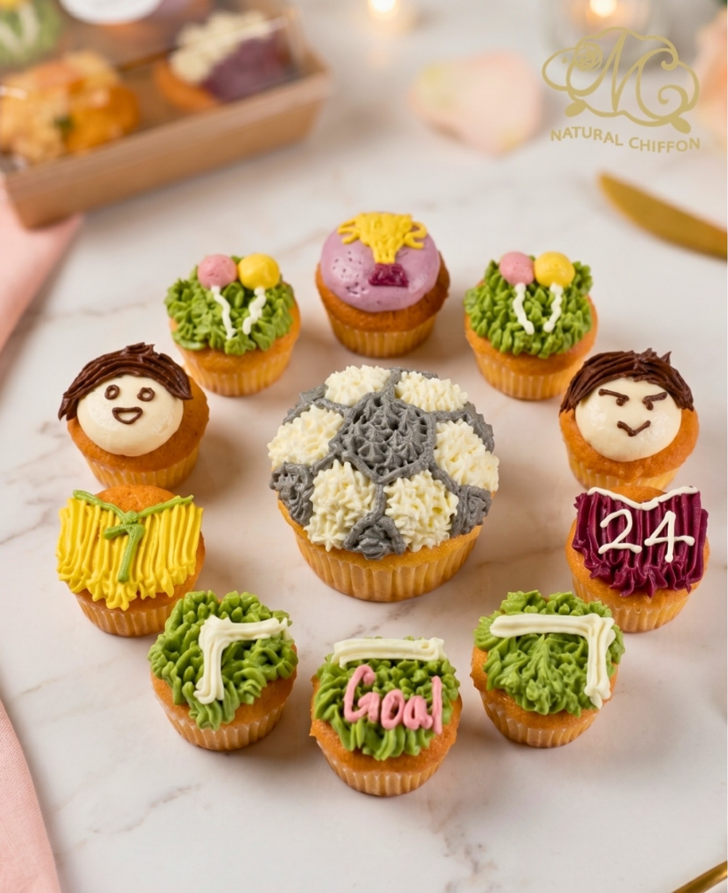 世界盃1大10小Cupcake禮盒