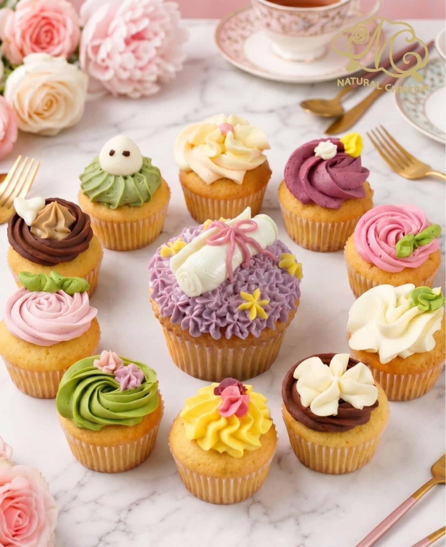 畢業証書1大10小Cupcake